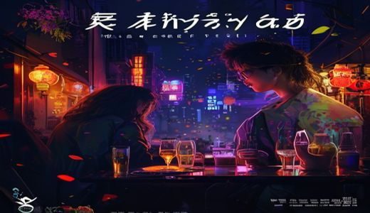 夜生活探花实录资源封面，夜间霓虹灯光下的探花内容，色调暗调浓郁，氛围感十足